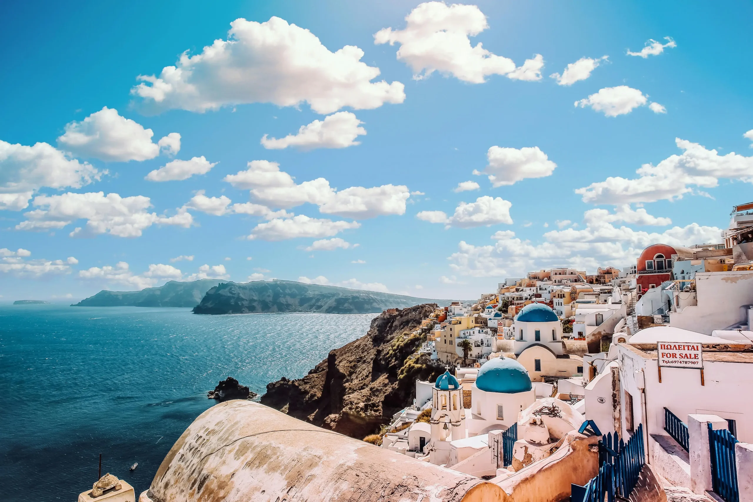 A photo of Santorini, Greece