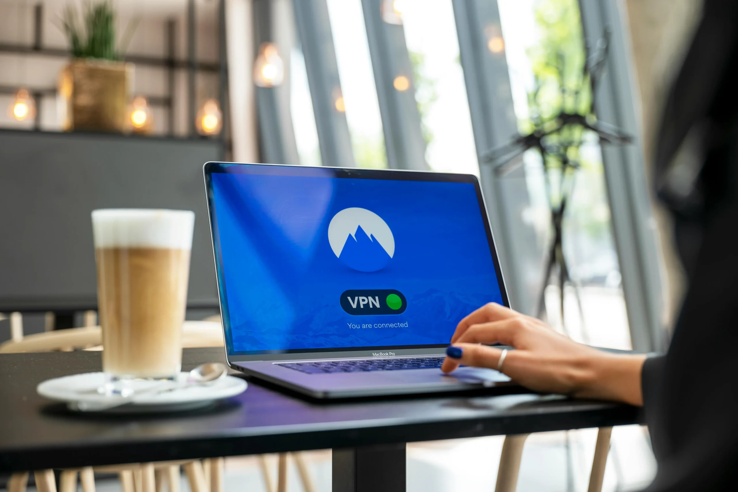 An image of a VPN software opened in a laptop